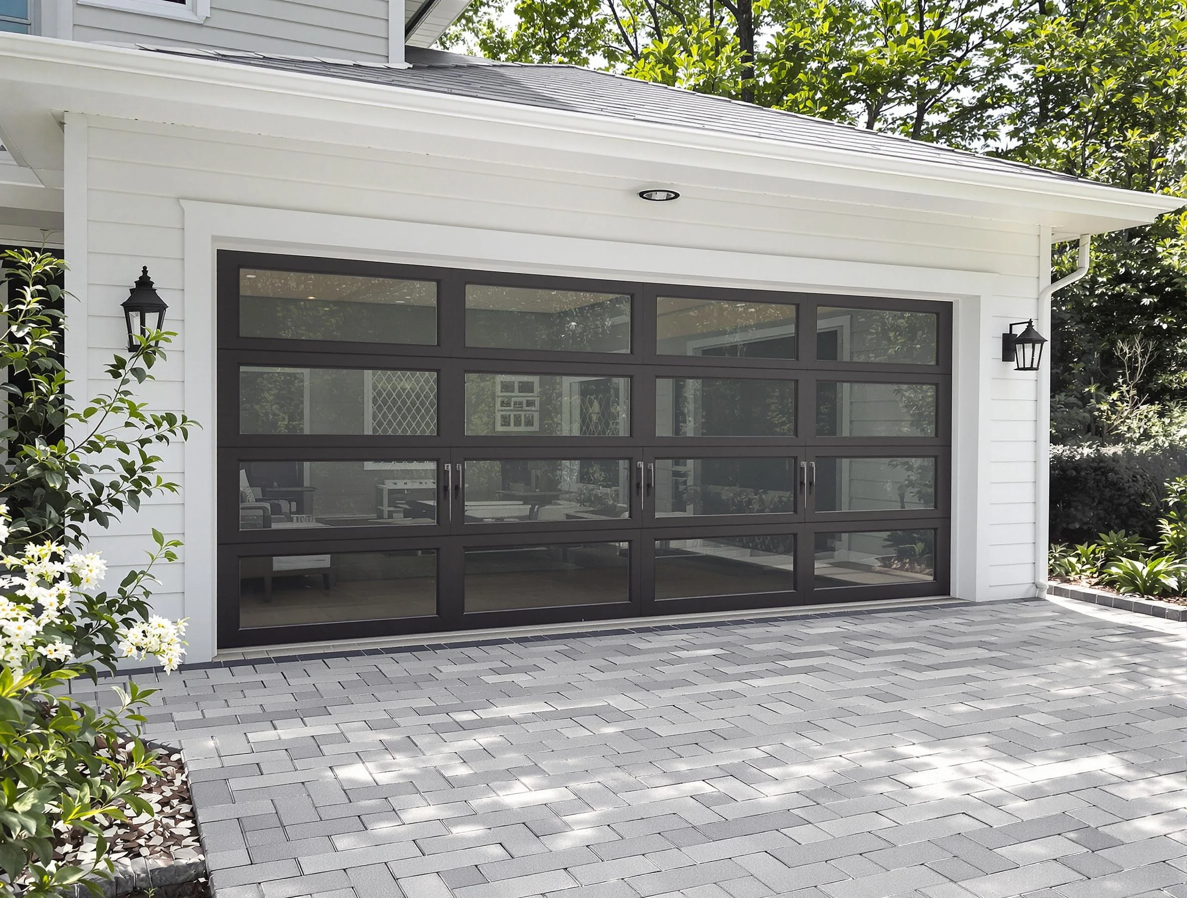 Canton Garage Door Repair design specialist presenting custom garage door options to Canton homeowner